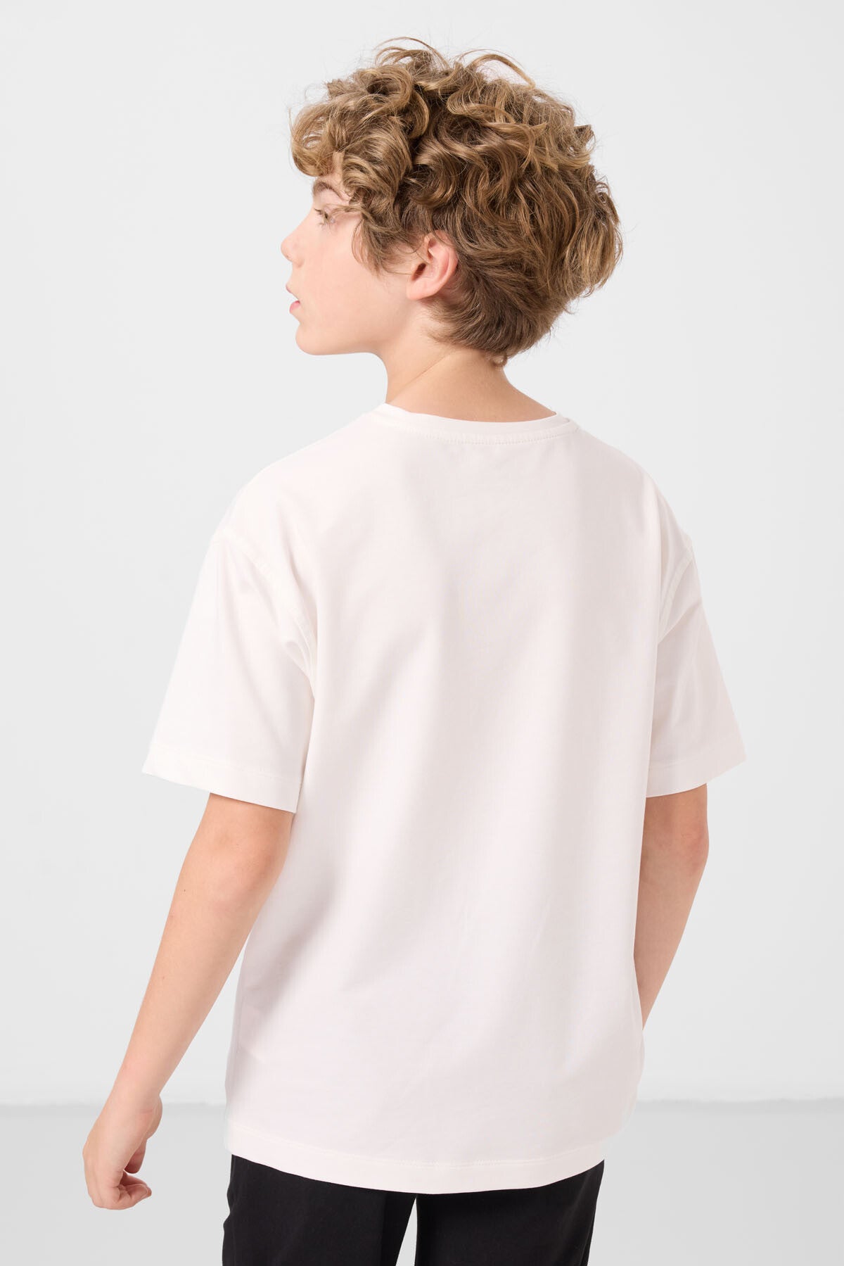 T-shirt Oversize Garçon en Coton Doux - 11297