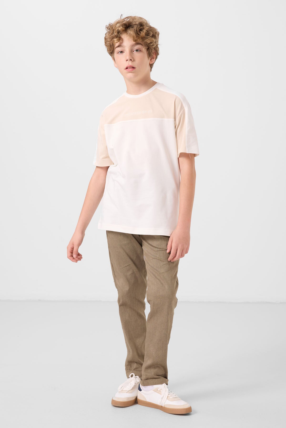 T-shirt Garçon Oversize en Coton Doux avec Broderie - 11290