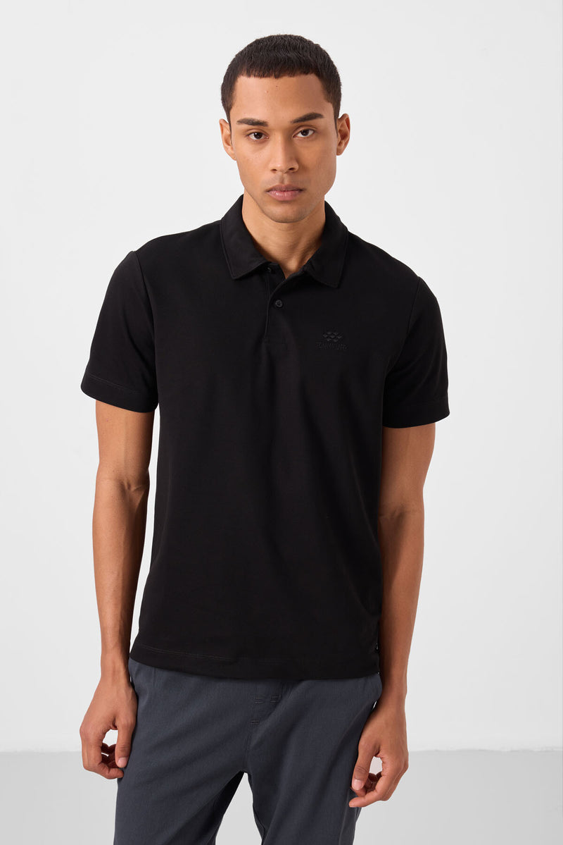 Polo homme basic à manches courtes – coupe standard et tissu extensible - 87748