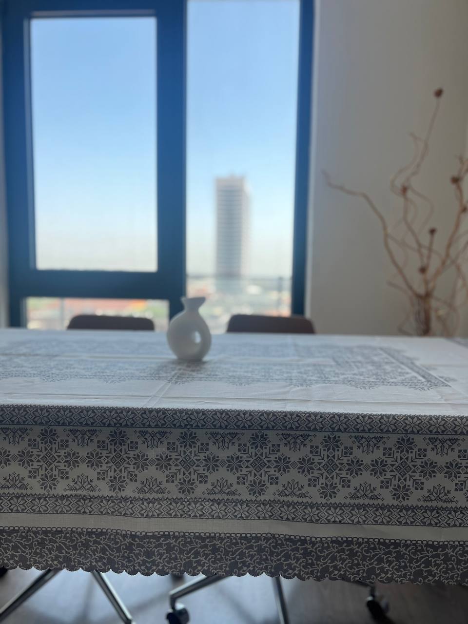 Nappe en tissu polyester imprimé à motifs kilim (140 × 180 cm) - Justyol