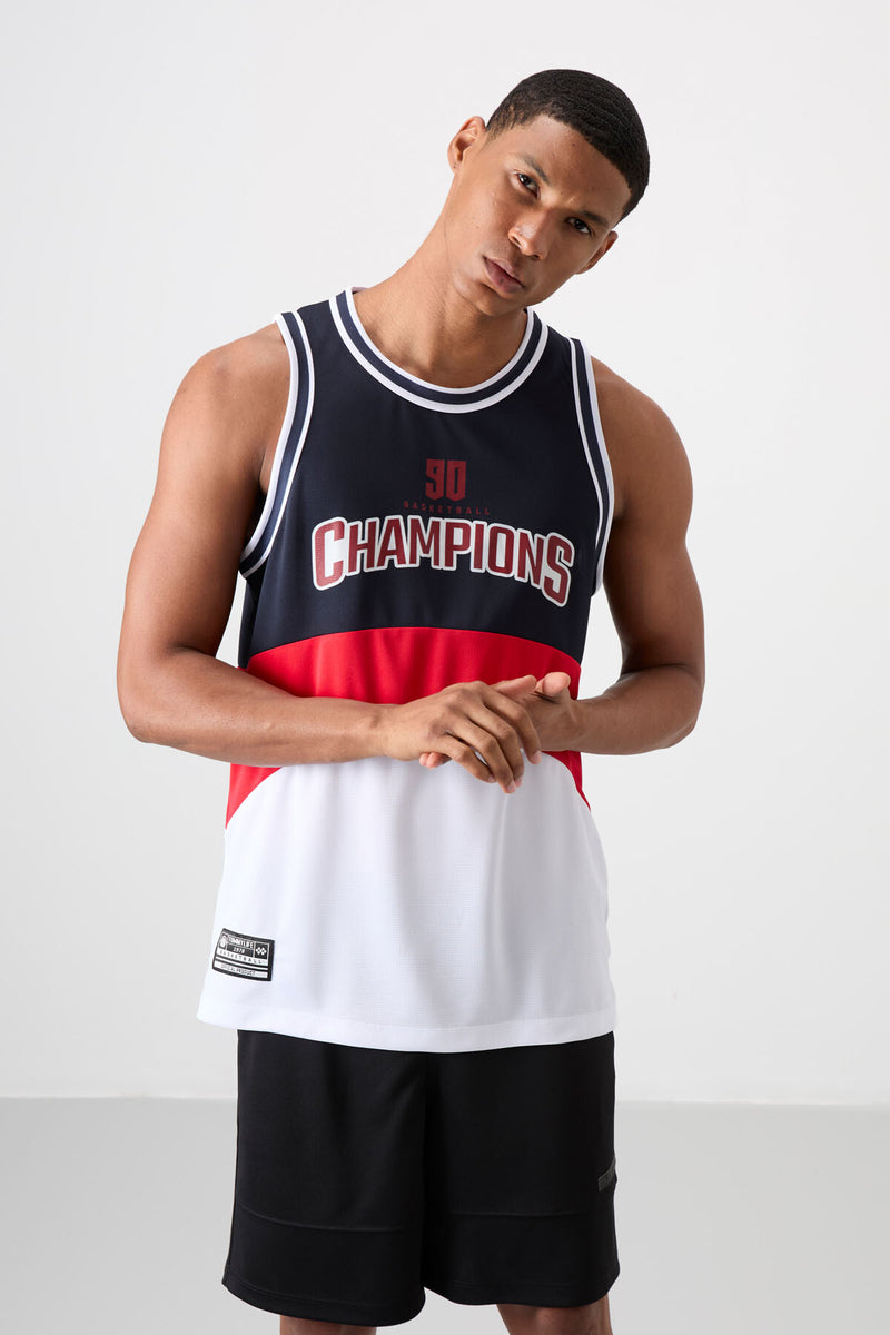 Athlète de basketball pour homme en polyester respirant et flexible