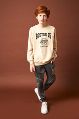 <tc>Sweatshirt garçon avec imprimé "Boston"</tc>