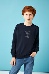 <tc>Sweatshirt pour garçon avec détail imprimé de football</tc>