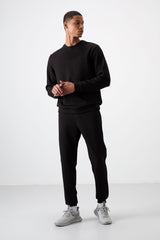 <tc>ensemble de survêtement pour homme en coton épais et doux texturé, coupe confort avec broderie bleu marine - 85254</tc>