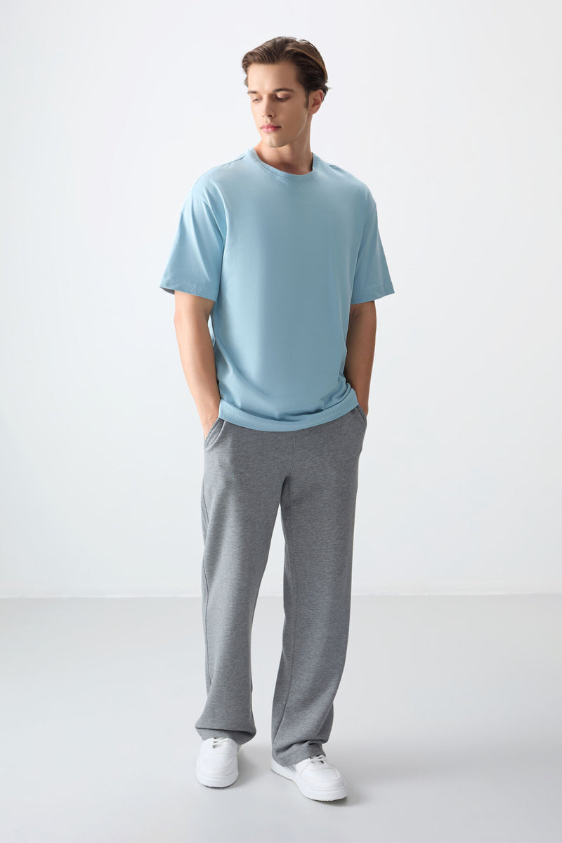 T-shirt Homme Basique Oversize en Coton Doux