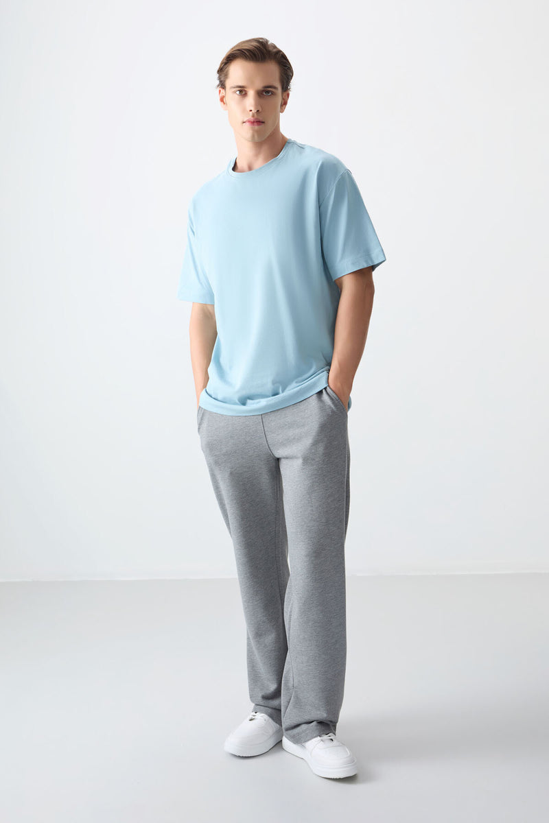 T-shirt Homme Basique Oversize en Coton Doux