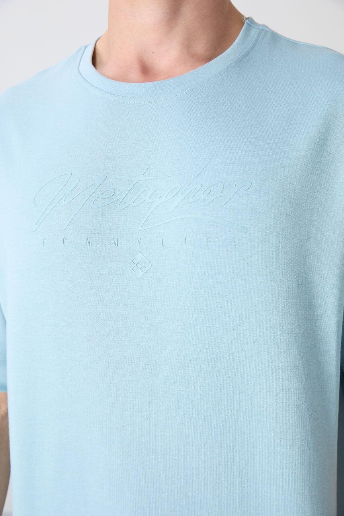 T-shirt homme oversize imprimé en coton épais au toucher doux - 88320 - Justyol