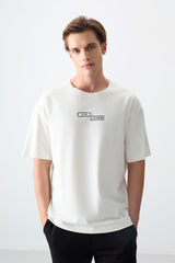 <tc>T-shirt pour homme en 100 % coton, épais et à texture douce, oversize avec impression - 88361</tc>