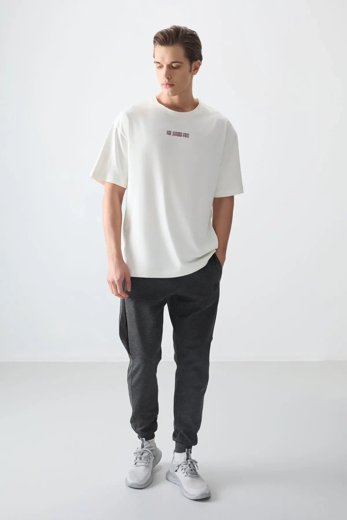 t‑shirt oversize homme coton épais imprimé- 88354 - Justyol