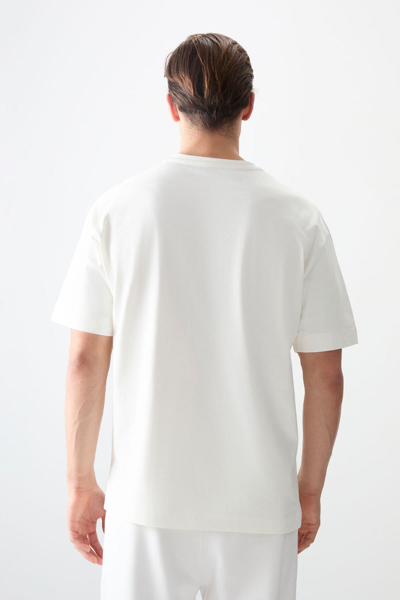 T-shirt Homme Basique Oversize en Coton Doux