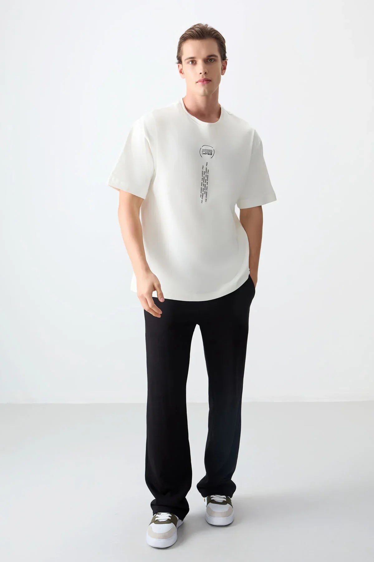 T-shirt homme oversize imprimé en coton épais 100 % au toucher doux- 88355 - Justyol