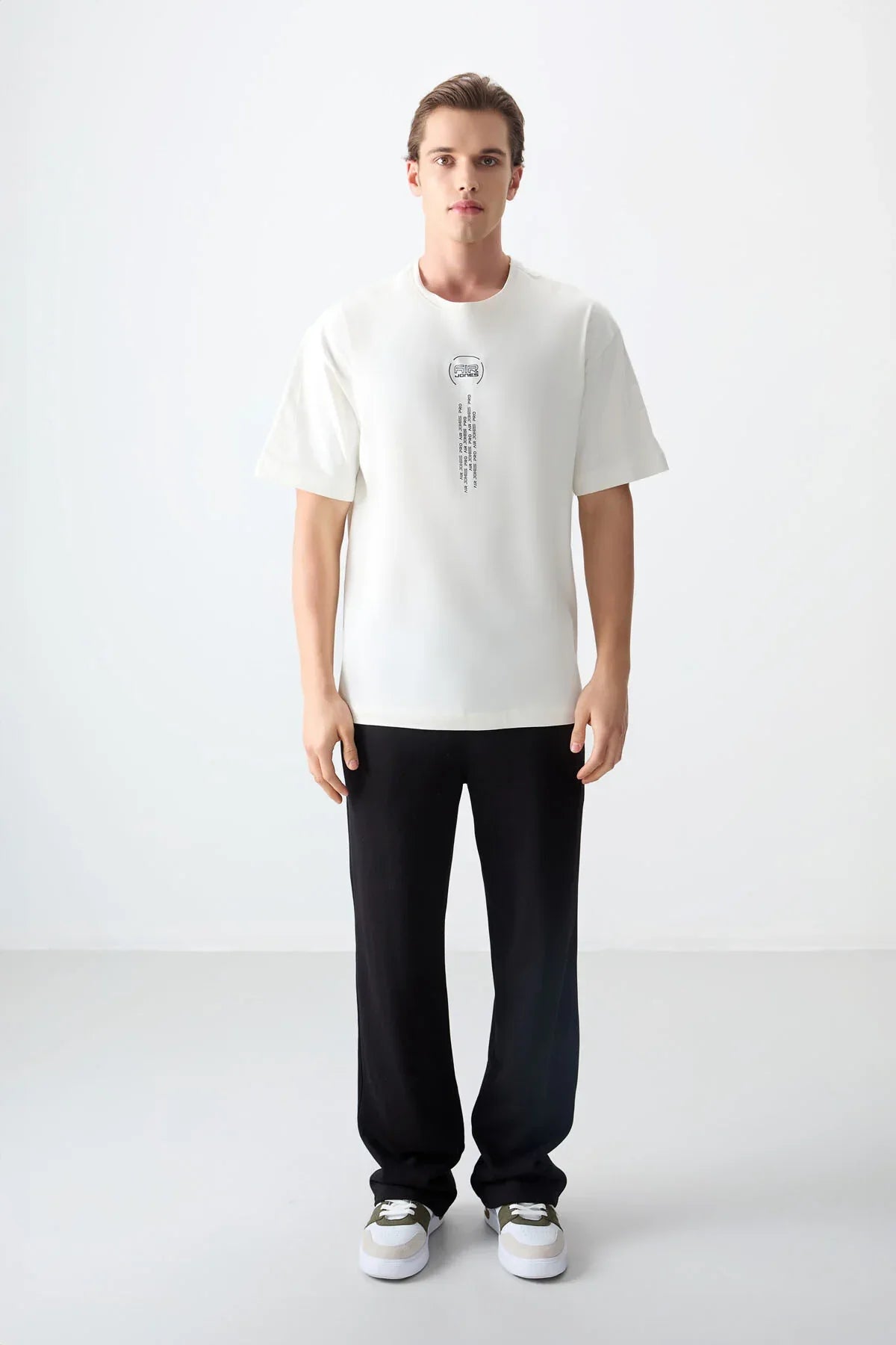 T-shirt homme oversize imprimé en coton épais 100 % au toucher doux- 88355 - Justyol