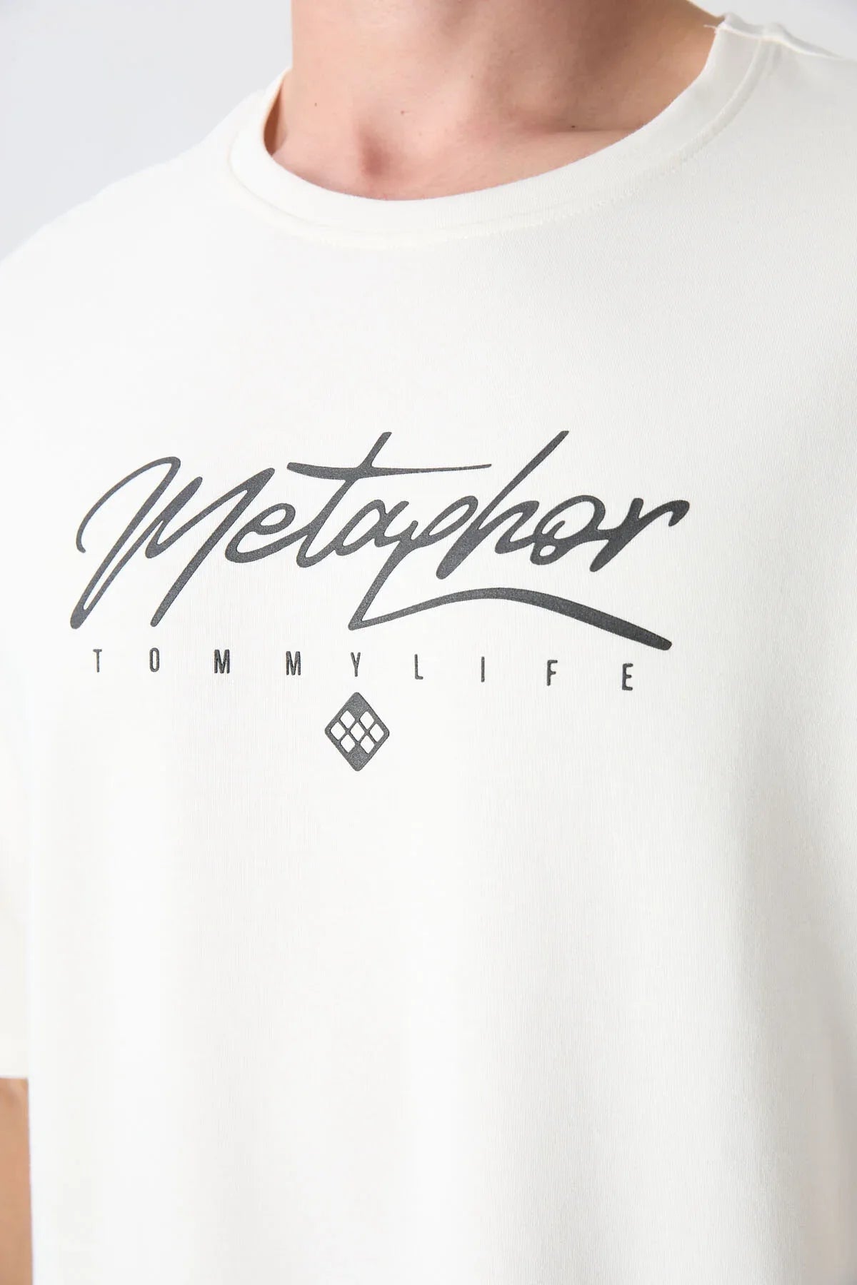 T-shirt homme oversize imprimé en coton épais au toucher doux - 88320 - Justyol