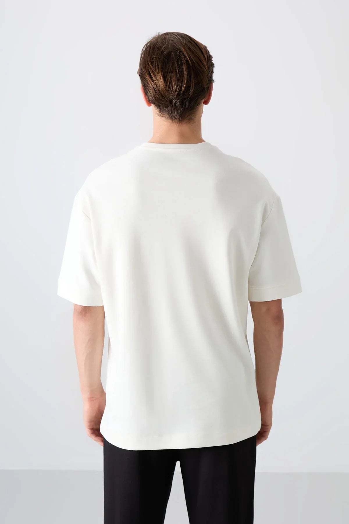 T-shirt homme oversize imprimé en coton épais au toucher doux - 88320 - Justyol