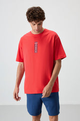 <tc>T-shirt pour homme en 100 % coton, épais et à texture douce, oversize avec impression - 88360</tc>