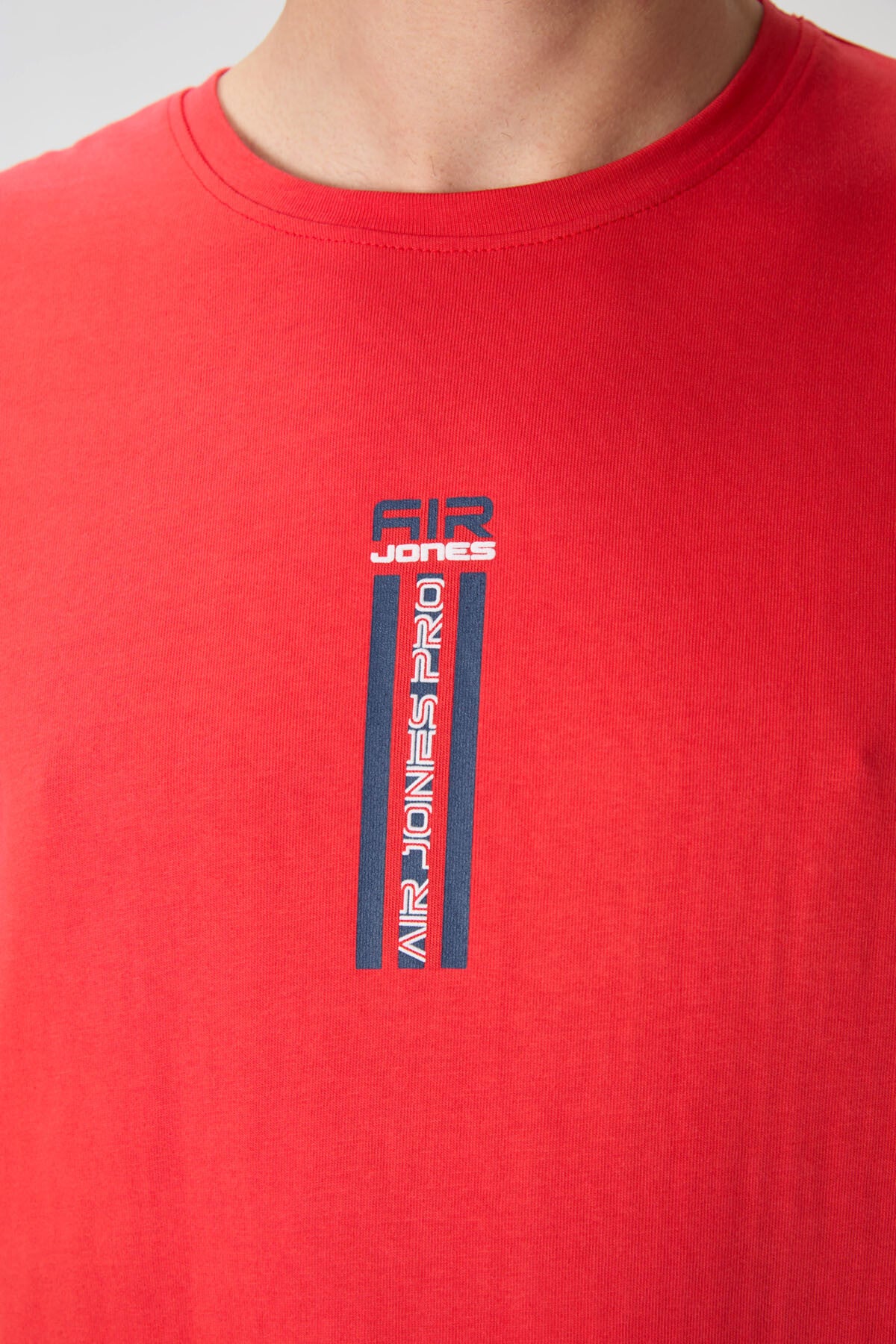 %100 pamuk kalin yumuşak dokulu oversize fit baskili erkek t-shirt - 88360 - Justyol