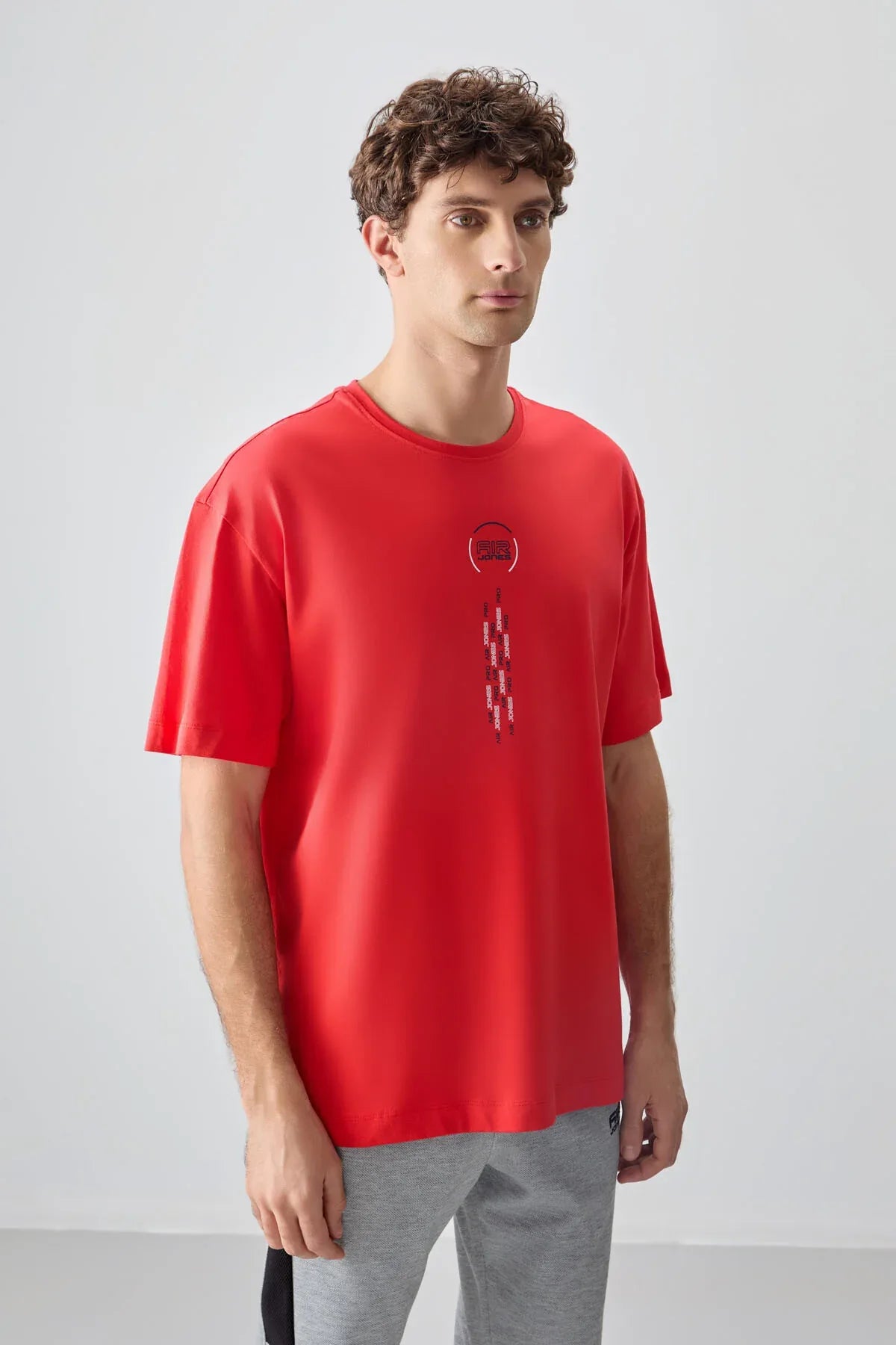 T-shirt homme oversize imprimé en coton épais 100 % au toucher doux- 88355 - Justyol