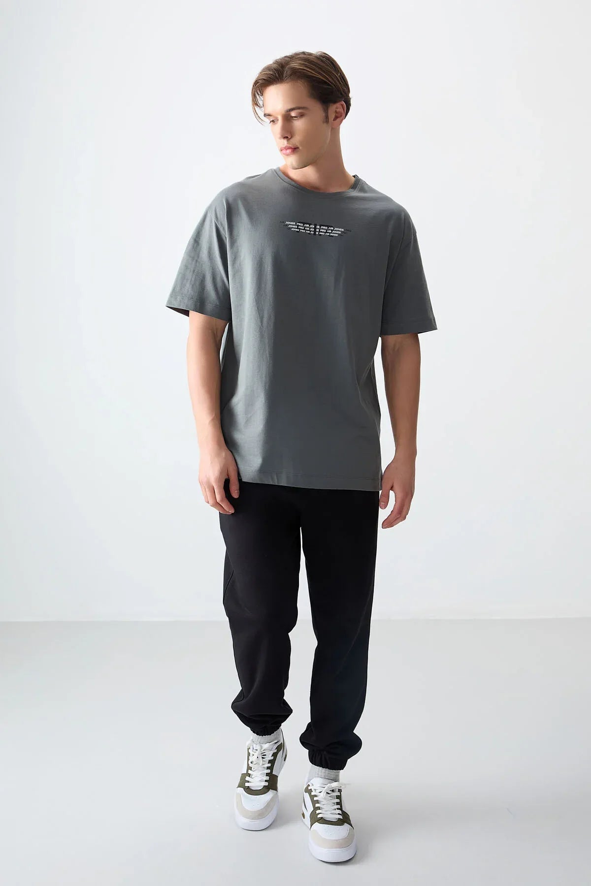 T-shirt homme oversize imprimé en coton épais 100 % au toucher doux - 88356 - Justyol