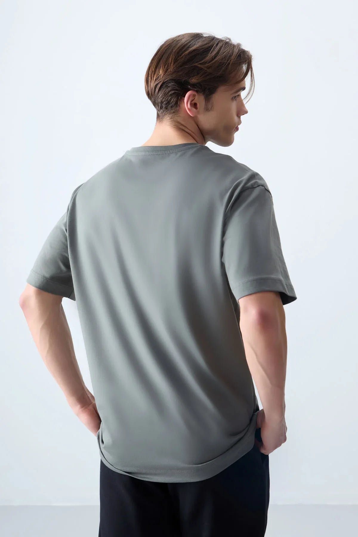 T-shirt homme oversize imprimé en coton épais 100 % au toucher doux - 88356 - Justyol