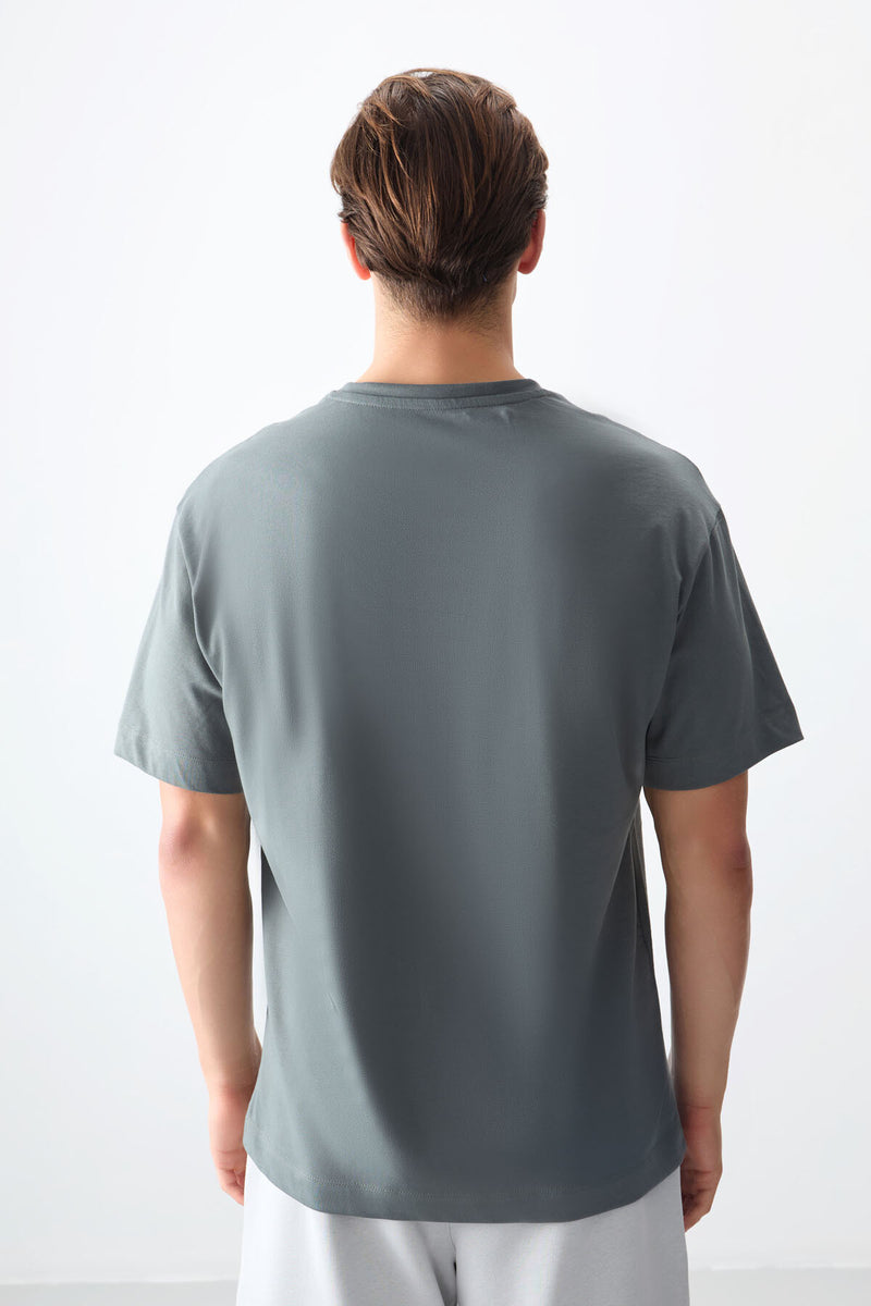 T-shirt Homme Basique Oversize en Coton Doux