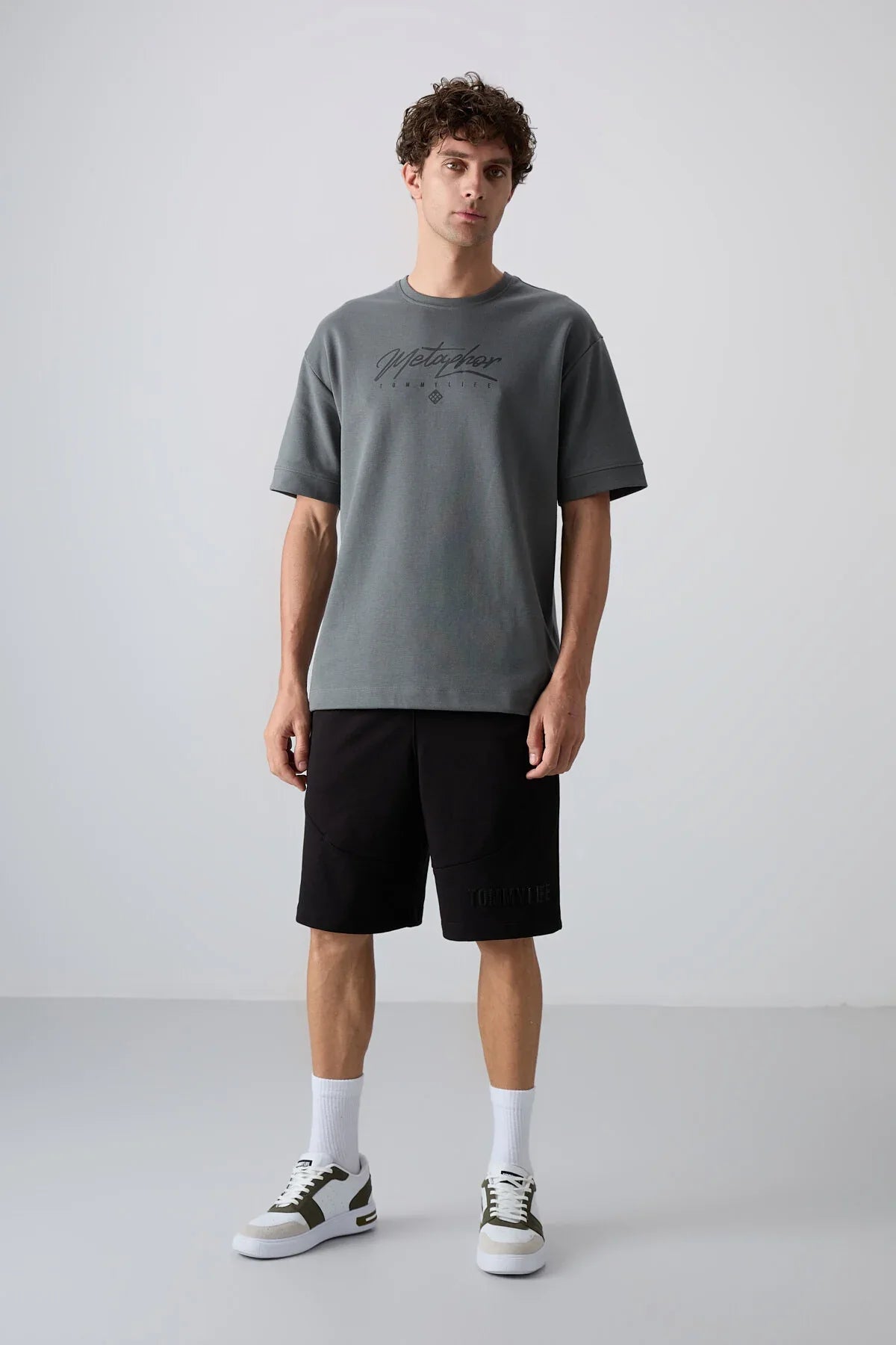 T-shirt homme oversize imprimé en coton épais au toucher doux - 88320 - Justyol