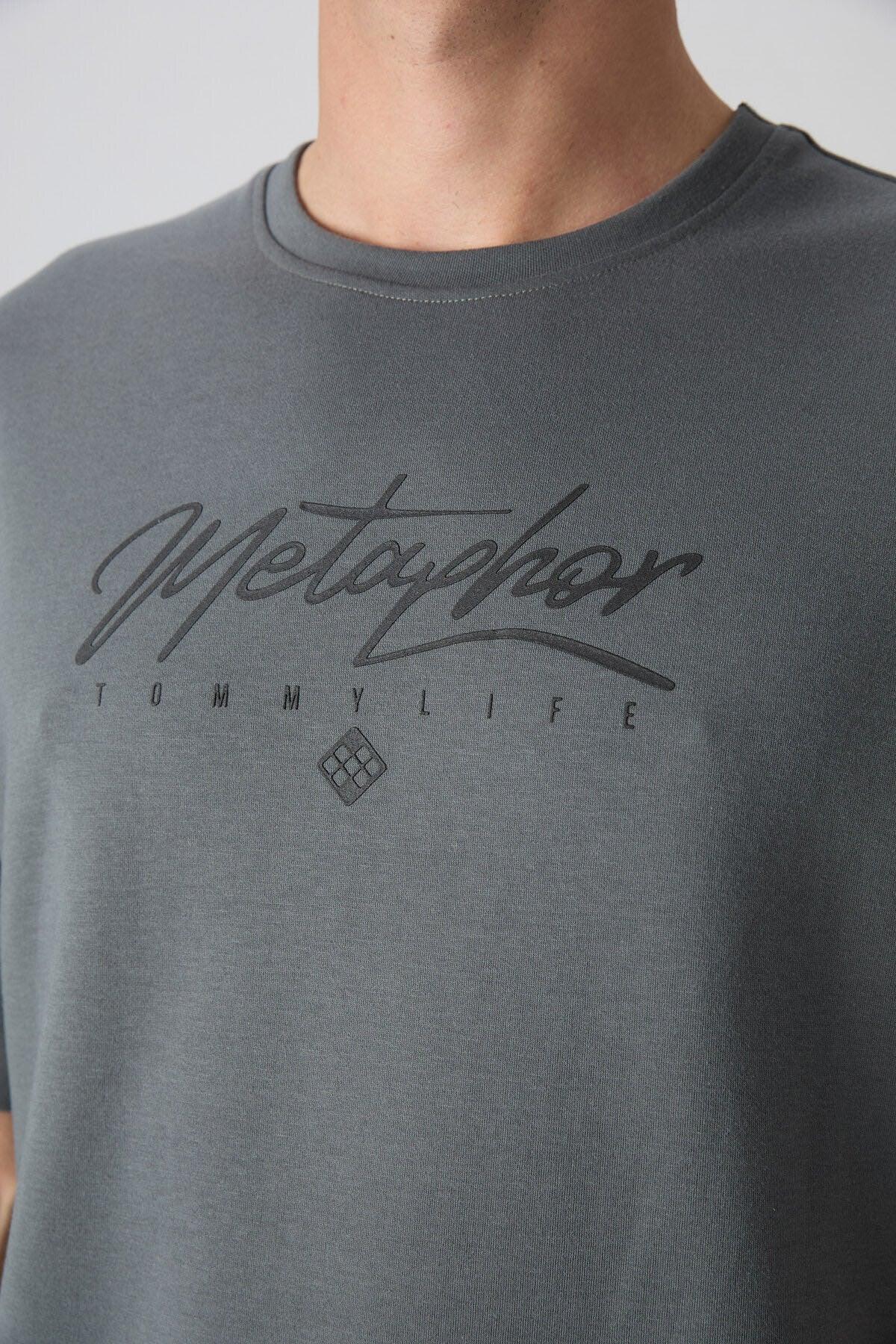 T-shirt homme oversize imprimé en coton épais au toucher doux - 88320 - Justyol