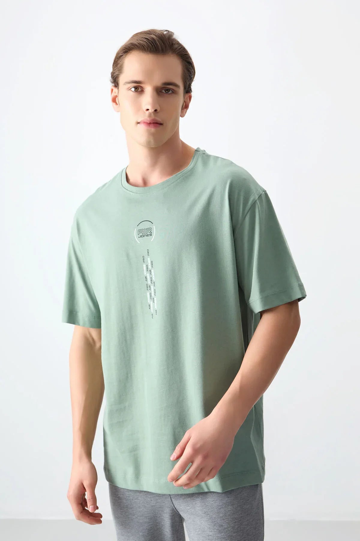 T-shirt homme oversize imprimé en coton épais 100 % au toucher doux- 88355 - Justyol