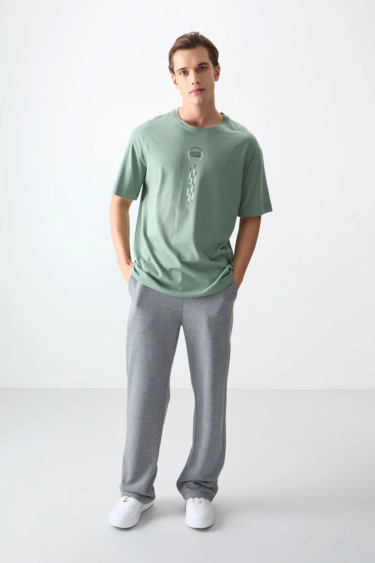 T-shirt homme oversize imprimé en coton épais 100 % au toucher doux- 88355 - Justyol