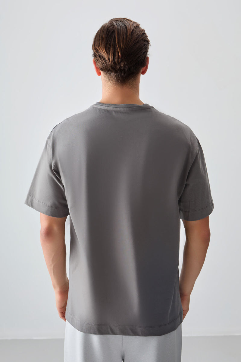 T-shirt Homme Basique Oversize en Coton Doux
