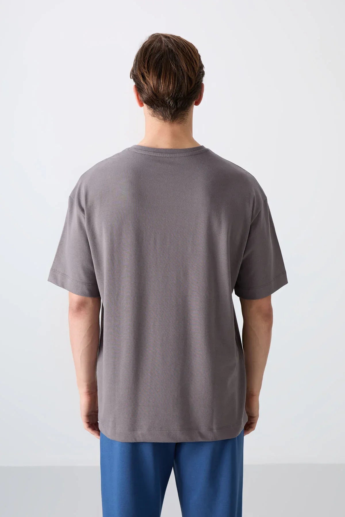 T-shirt homme oversize en coton épais avec imprimé - 88334 - Justyol