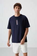 <tc>T-shirt pour homme en 100 % coton, épais et à texture douce, oversize avec impression - 88360</tc>