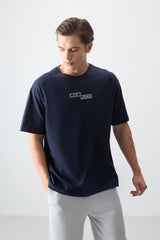 <tc>T-shirt pour homme en 100 % coton, épais et à texture douce, oversize avec impression - 88361</tc>