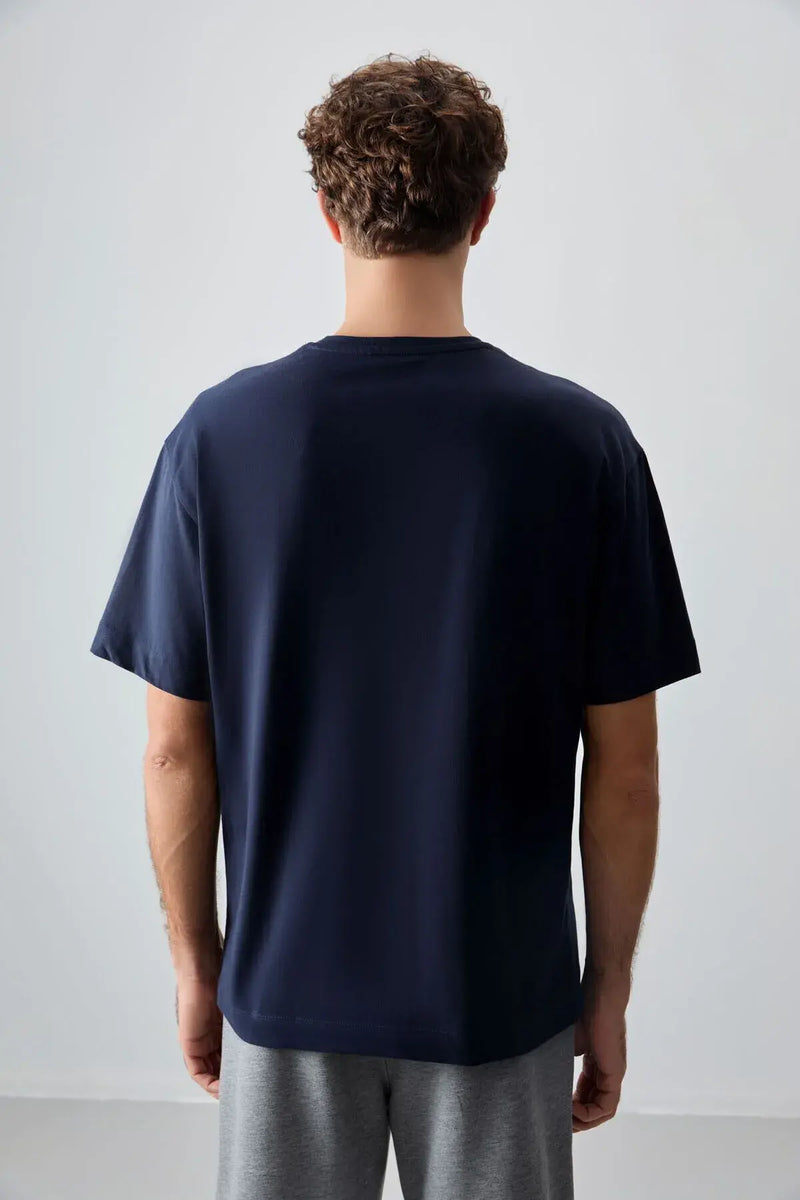 T-shirt Homme Basique Oversize en Coton Doux
