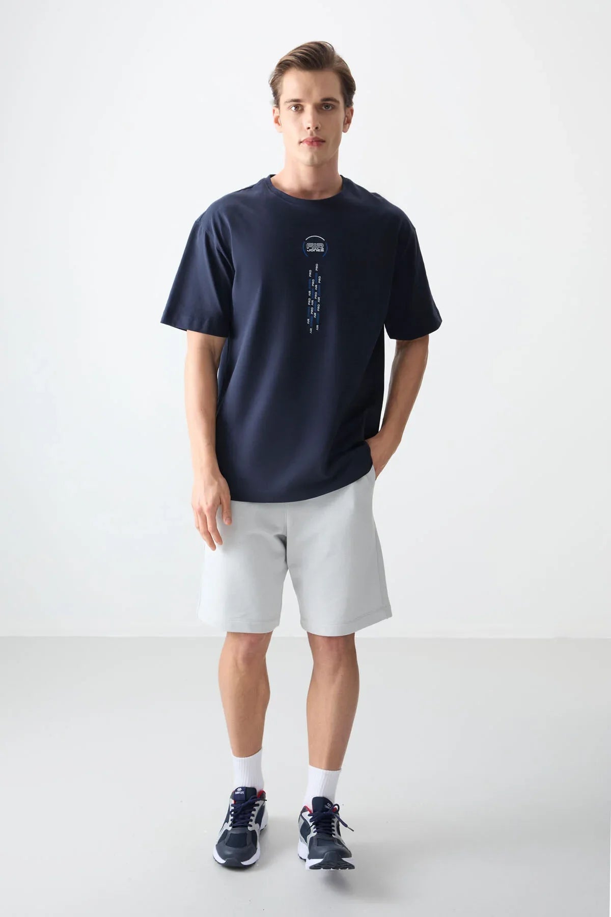 T-shirt homme oversize imprimé en coton épais 100 % au toucher doux- 88355 - Justyol