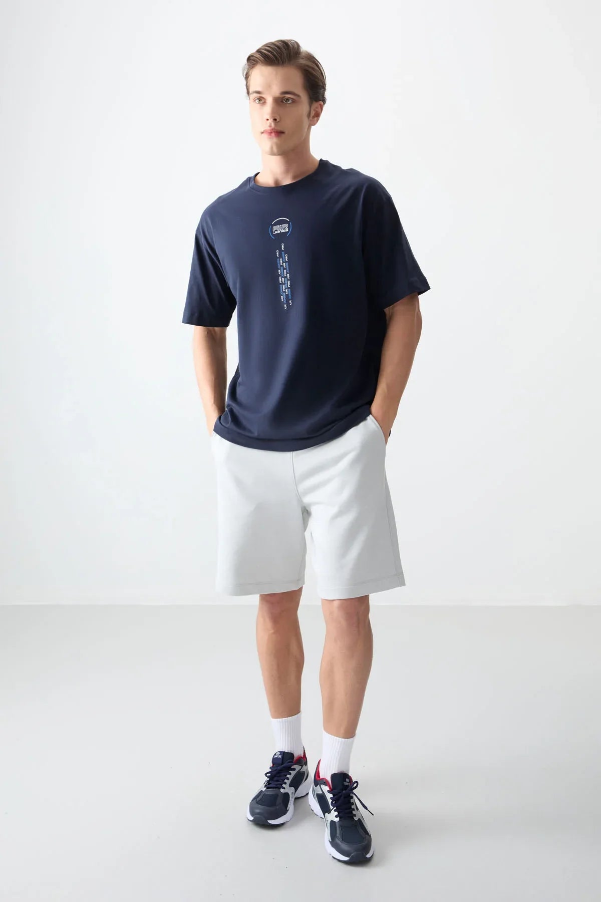 T-shirt homme oversize imprimé en coton épais 100 % au toucher doux- 88355 - Justyol