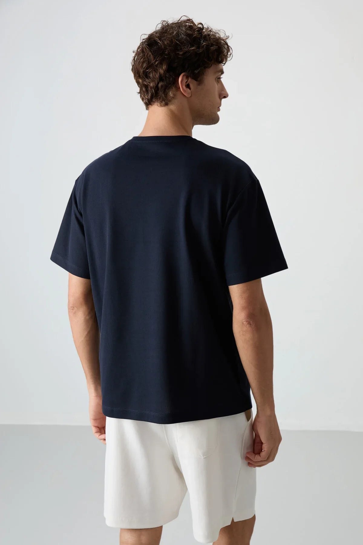 T-shirt homme oversize imprimé en coton épais texturé - Justyol