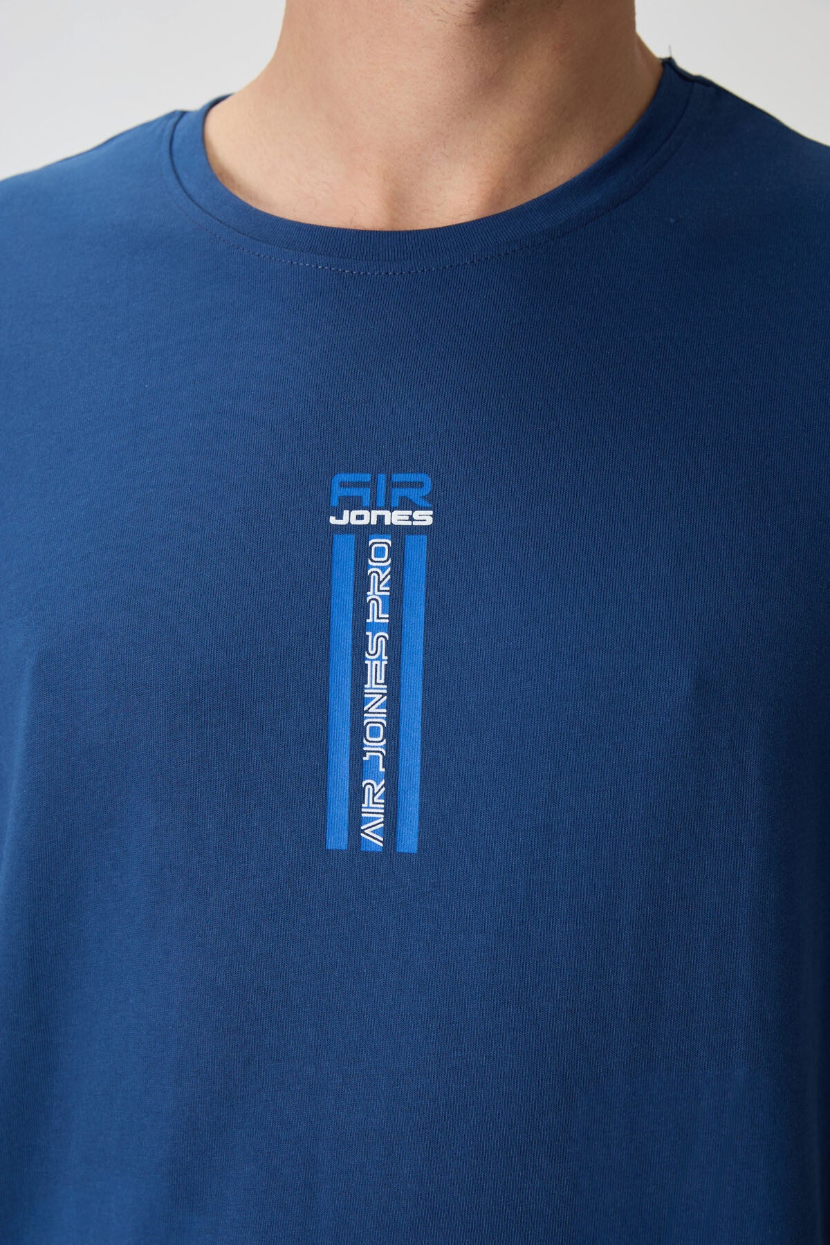 %100 pamuk kalin yumuşak dokulu oversize fit baskili erkek t-shirt - 88360 - Justyol