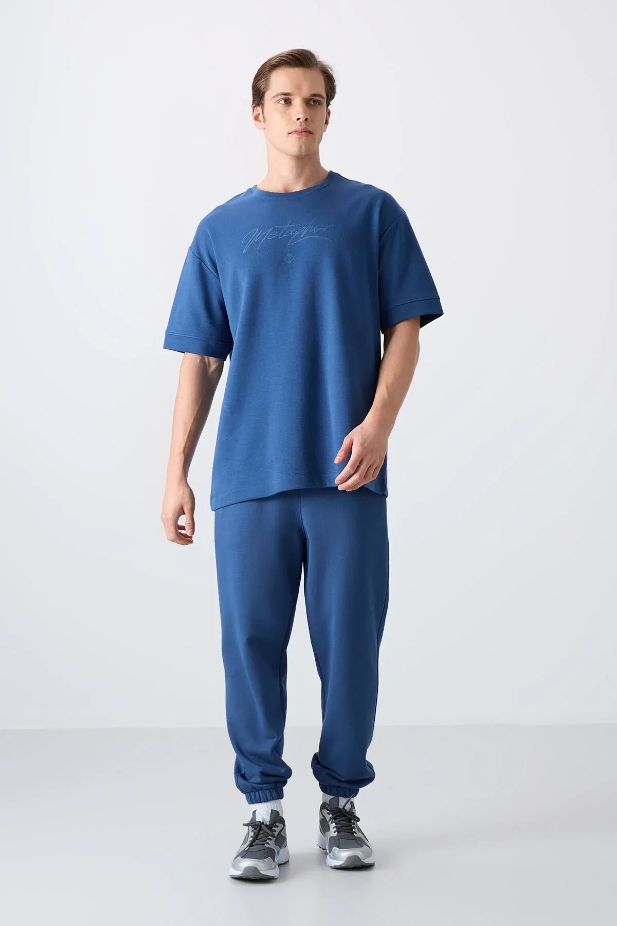 T-shirt homme oversize imprimé en coton épais au toucher doux - 88320 - Justyol