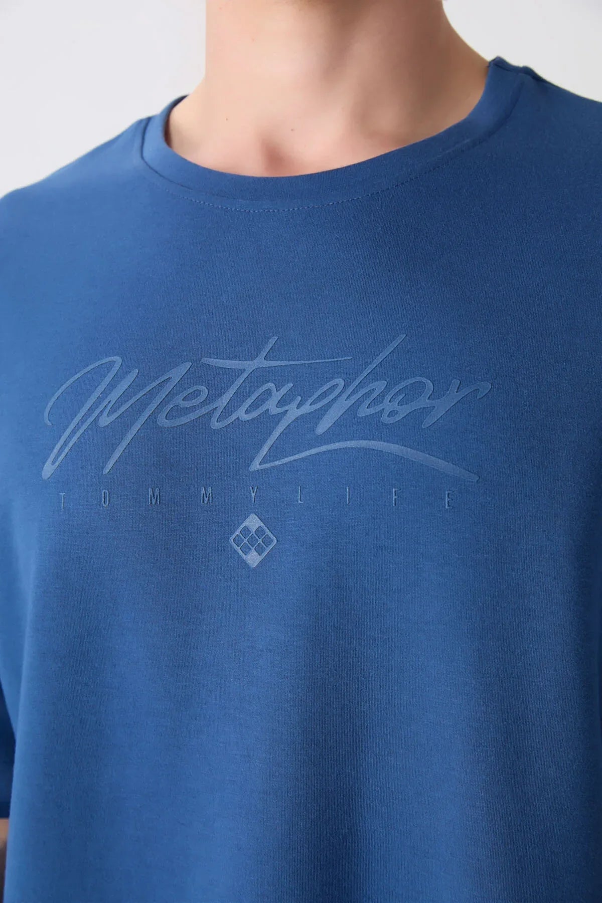 T-shirt homme oversize imprimé en coton épais au toucher doux - 88320 - Justyol