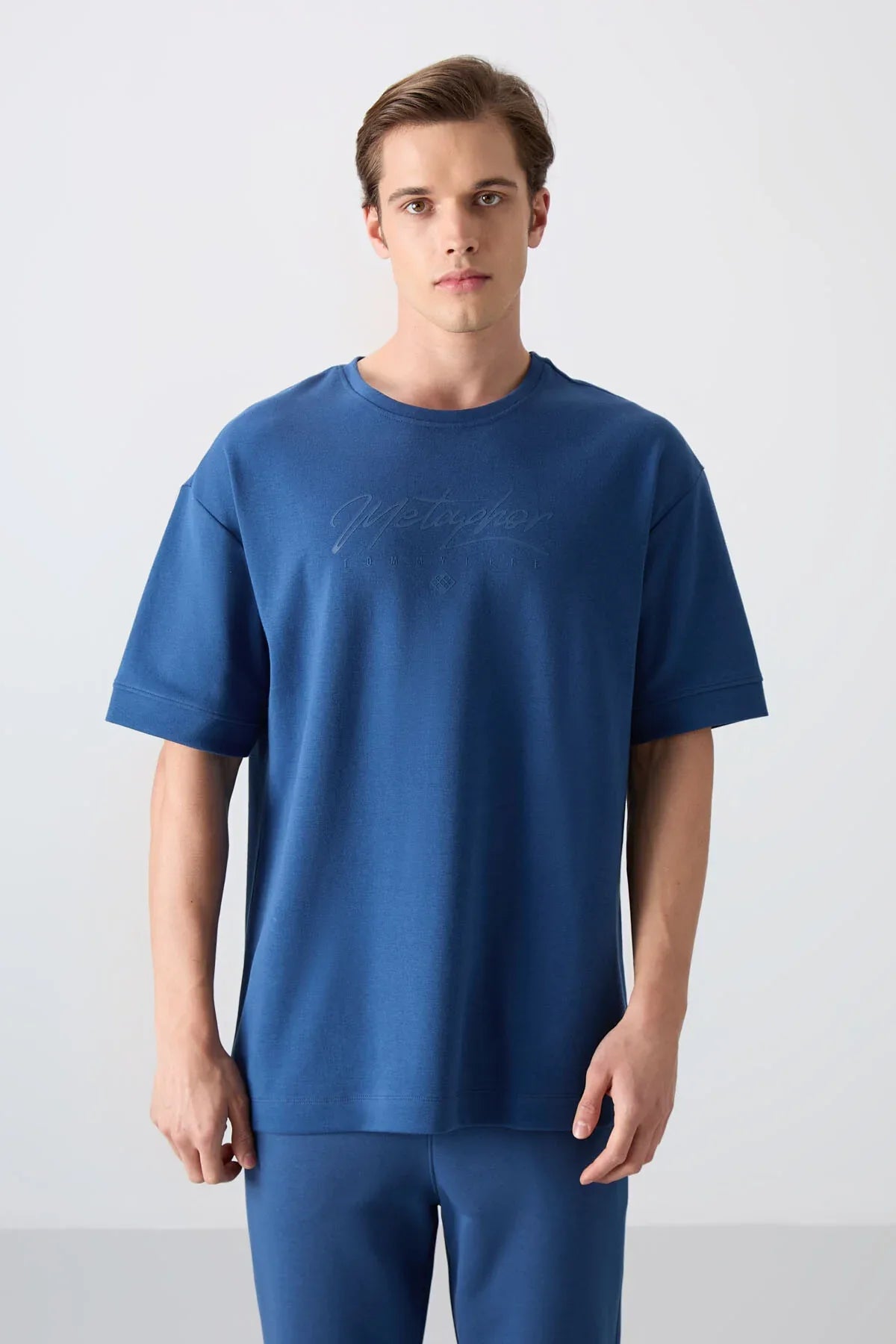 T-shirt homme oversize imprimé en coton épais au toucher doux - 88320 - Justyol
