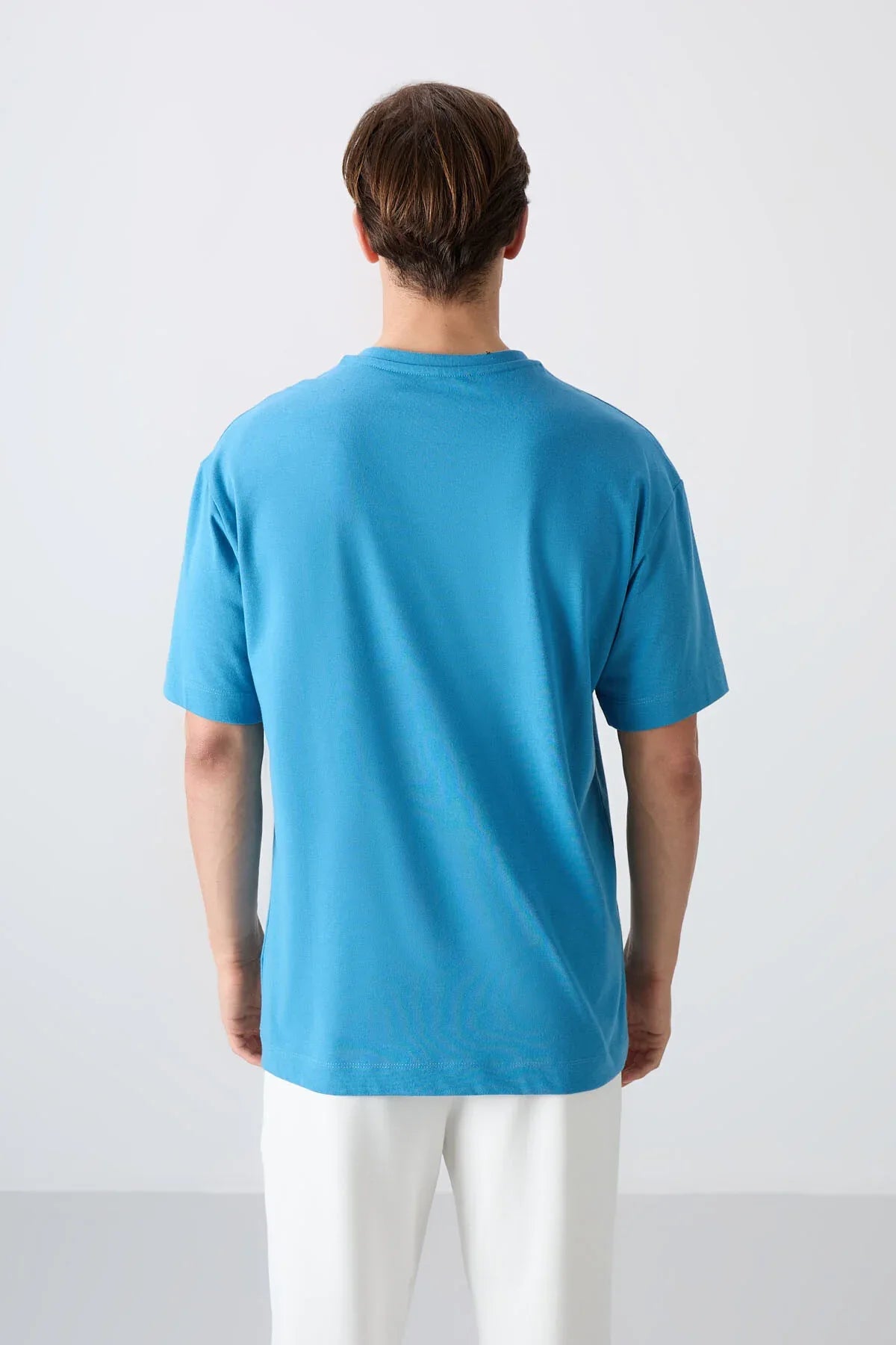 T-shirt homme oversize en coton épais avec imprimé - 88334 - Justyol