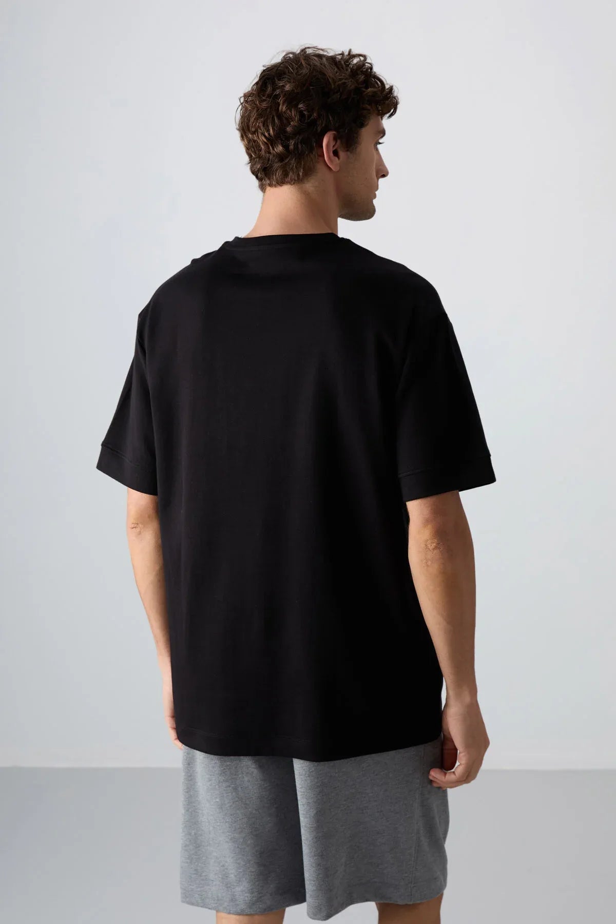 T-shirt homme oversize imprimé en coton épais au toucher doux - 88320 - Justyol