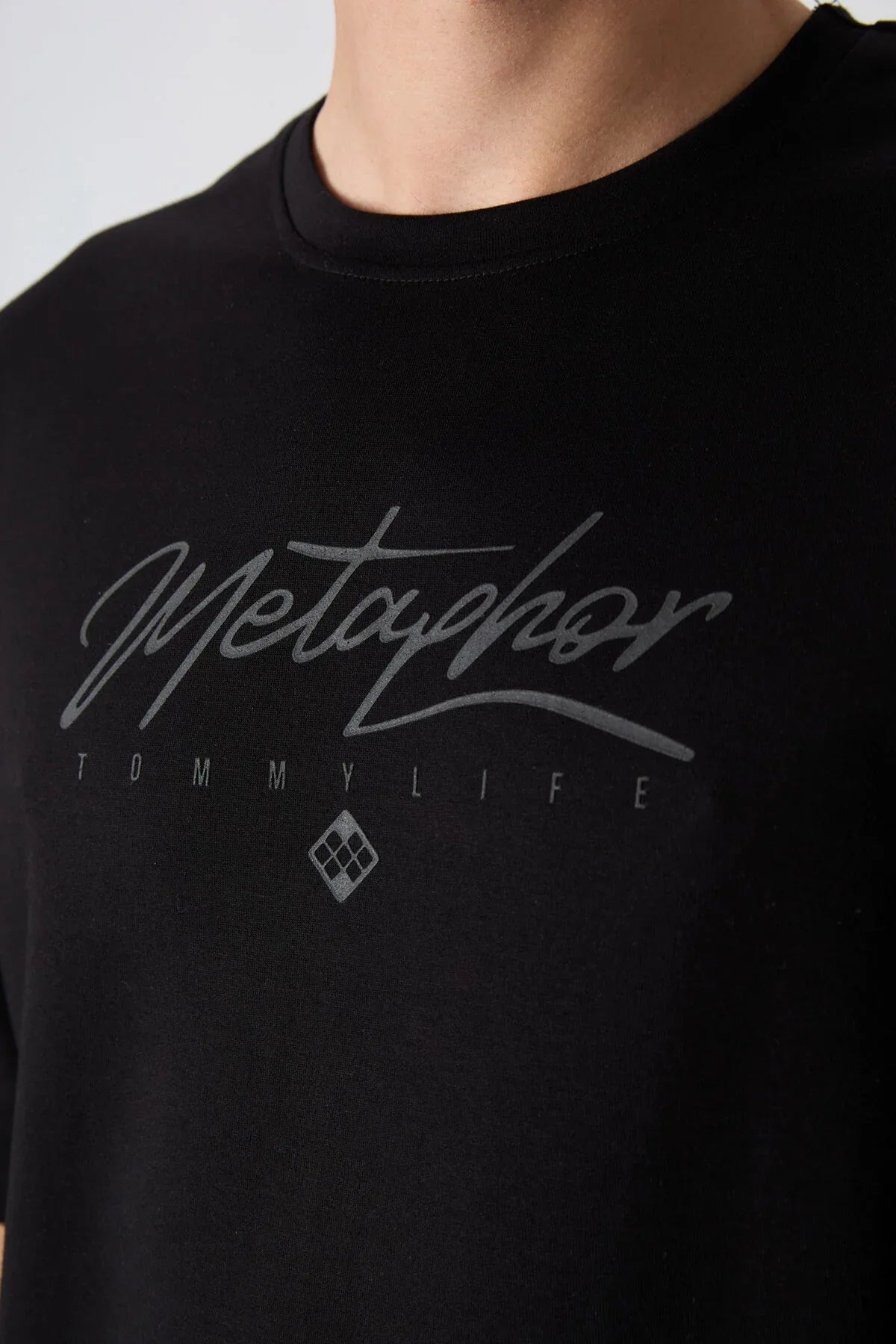 T-shirt homme oversize imprimé en coton épais au toucher doux - 88320 - Justyol