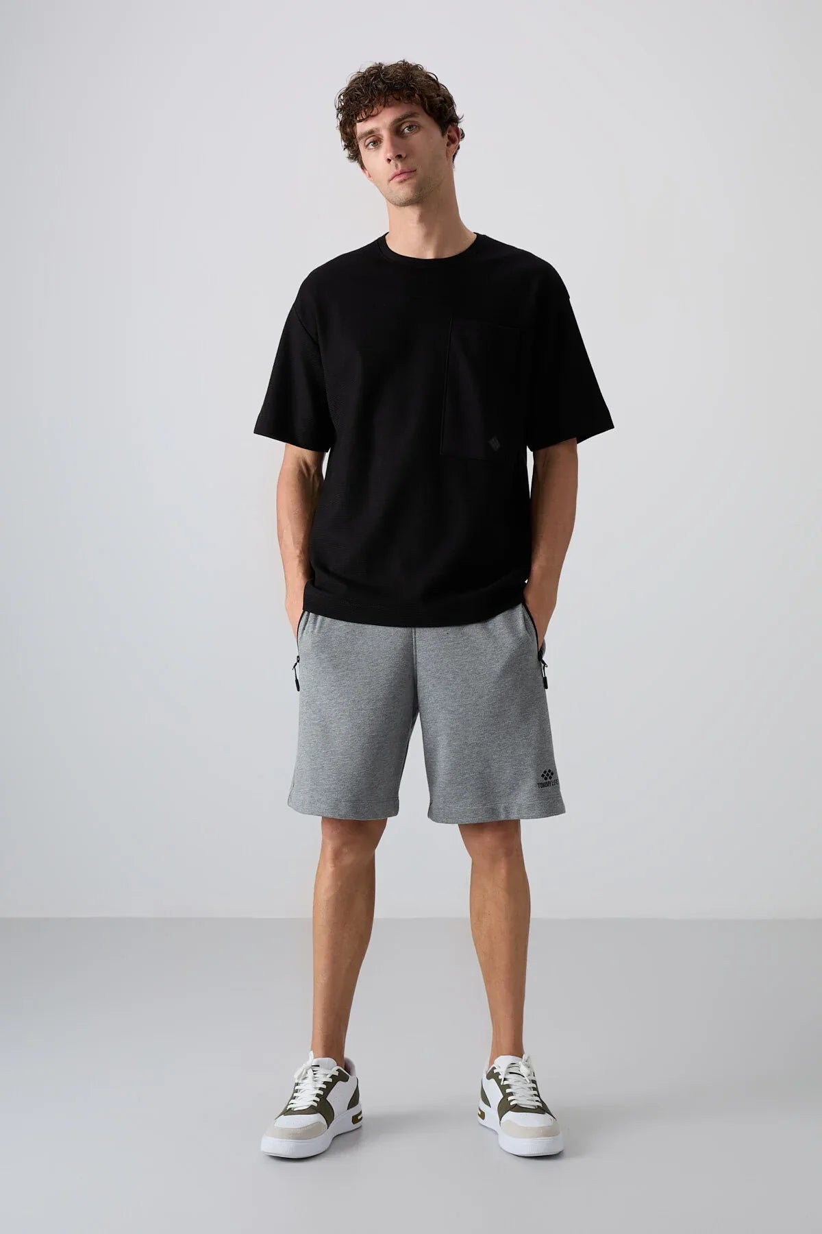 t‑shirt oversize homme coton épais texturé- 88341 - Justyol