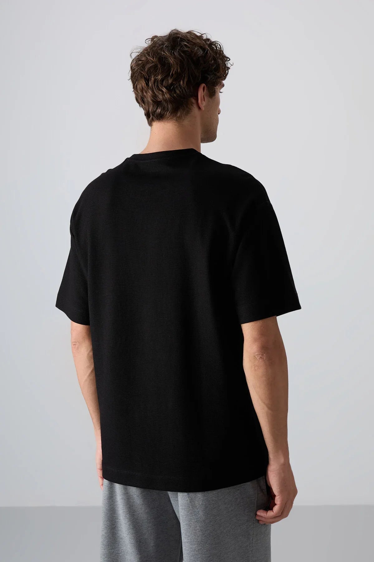 t‑shirt oversize homme coton épais texturé- 88341 - Justyol