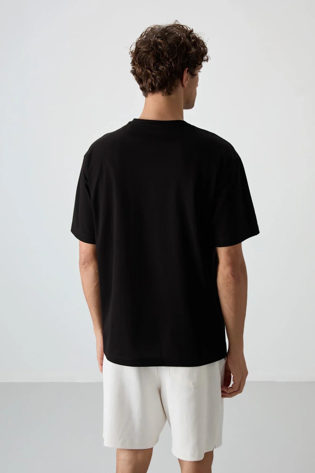 T-shirt homme oversize imprimé en coton épais texturé - Justyol