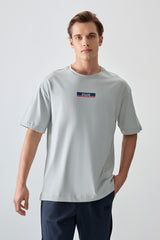 <tc>T-shirt pour homme en 100 % coton, épais et à texture douce, oversize avec impression - 88359</tc>