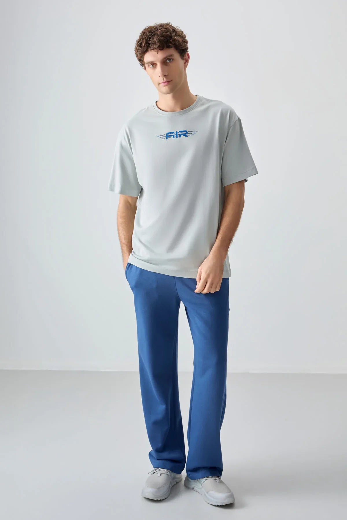 T-shirt homme oversize imprimé en coton épais 100 % au toucher doux - 88356 - Justyol