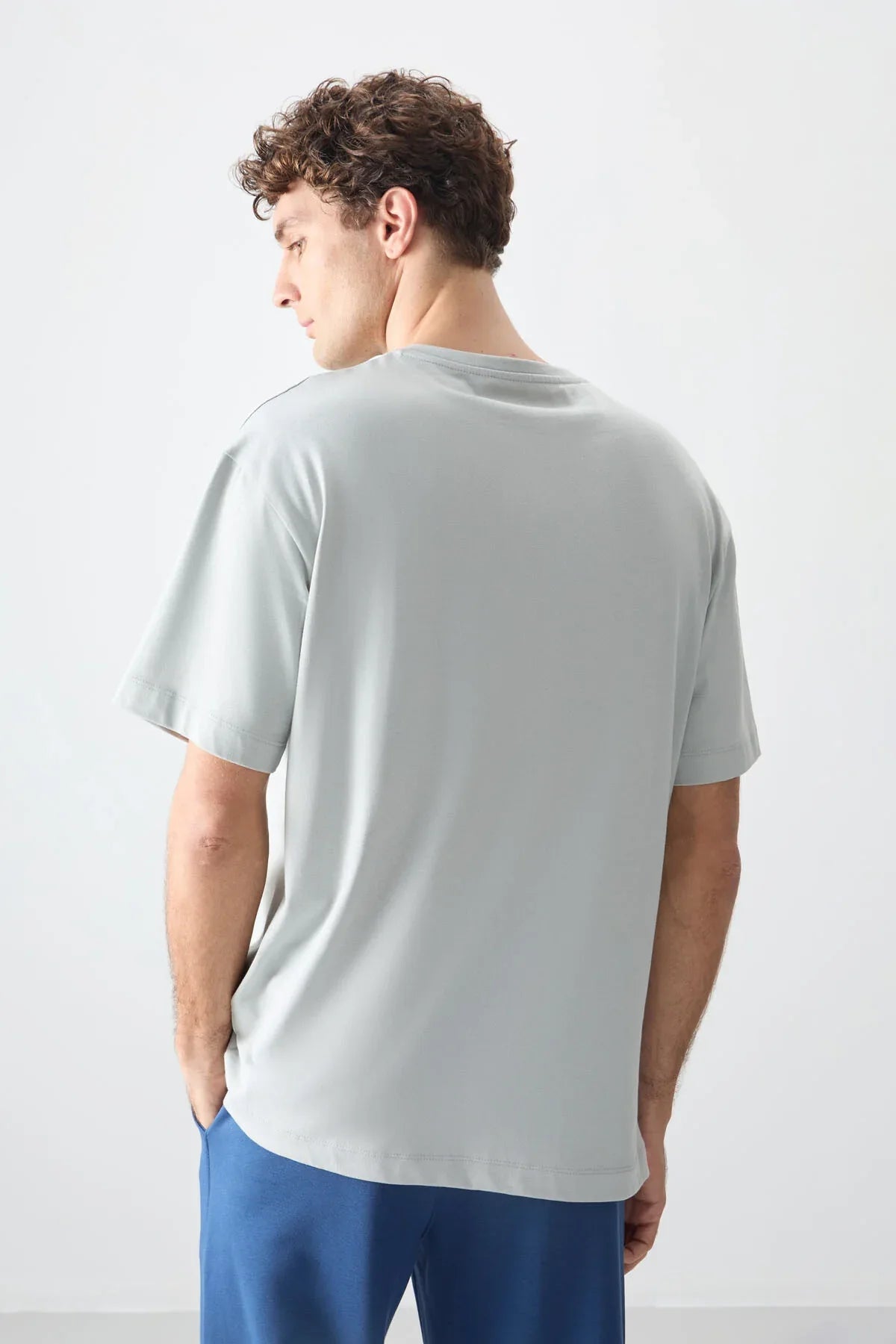 T-shirt homme oversize imprimé en coton épais 100 % au toucher doux - 88356 - Justyol
