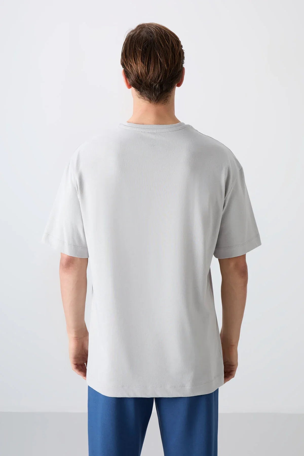 T-shirt homme oversize en coton épais avec imprimé - 88334 - Justyol